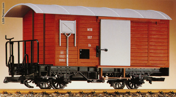 LGB Box car of the MOB with shunting platform 4027