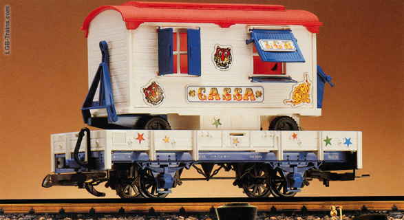 LGB Low sided gondola with circus car 4037