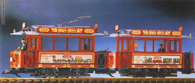 LGB Red Rocket trolley set 1988