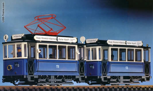 LGB Streetcar set in blue/white 20202