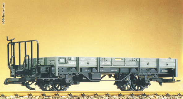 LGB Low-sided gondola with shunting platform 4023