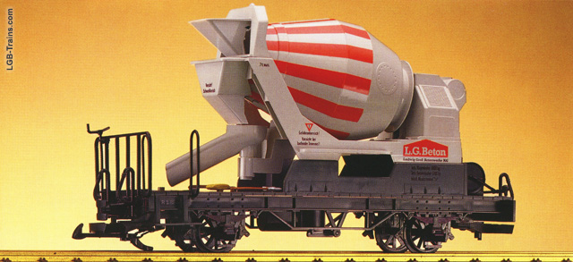 LGB Low-sided gondola with cement mixer 4055