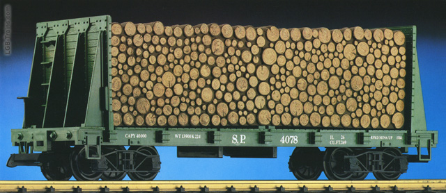LGB Four-axle bulkhead flat car 4078