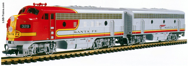 LGB Santa Fe F7B Diesel Loco, Sound, Unpowered 20582