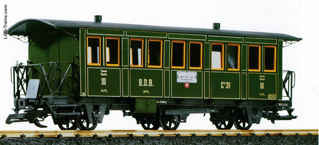 LGB Ballenberg 3rd Class Passenger Car 30330