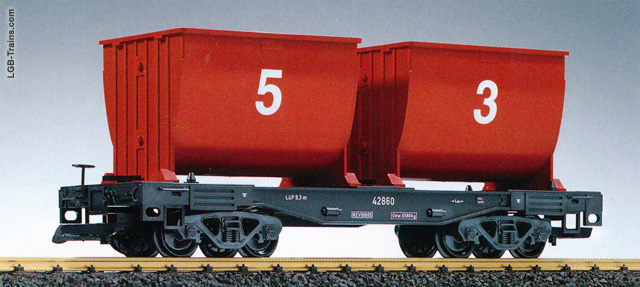 LGB Ore Container Car. Red 42860