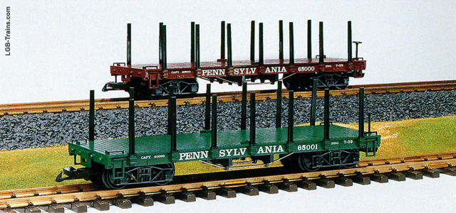 LGB PRR Flatcars, 2 pieces 43600