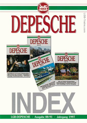 LGB Depesche 1997 Index #88-91 German