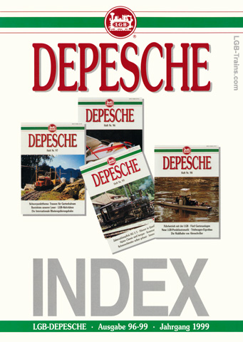 LGB Depesche 1999 Index #96-99 German