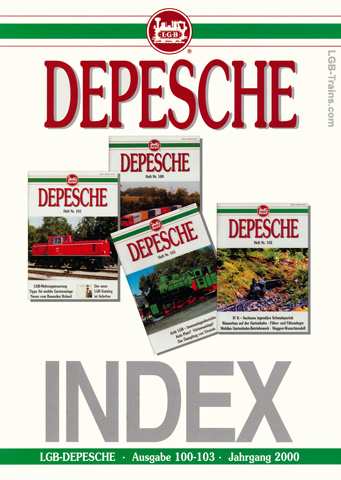 LGB Depesche 2000 Index #100-103 German