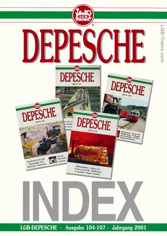 LGB Depesche 2001 Index #104-107 German