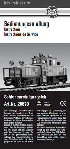 LGB Instruction Manual for 20670 German, English, French