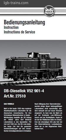 LGB Instruction Manual for 27510 German, English, French