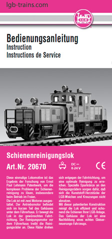 LGB Instruction Manual for 20670 German, English, French