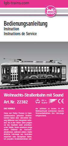 LGB Instruction Manual for 22382 German, English, French