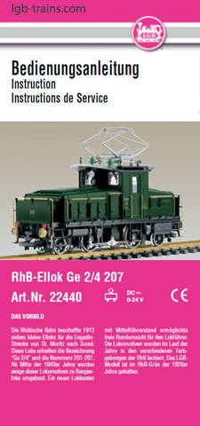LGB Instruction Manual for 22440 German, English, French