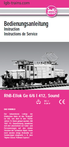 LGB Instruction Manual for 23402 German, English, French