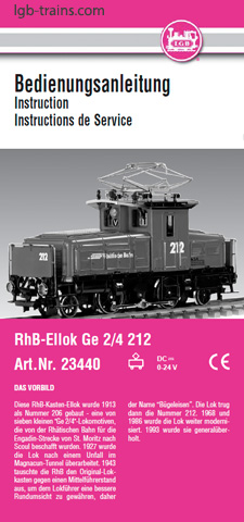 LGB Instruction Manual for 23440 German, English, French