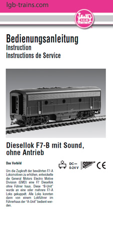 LGB Instruction Manual for 23582 German, English, French