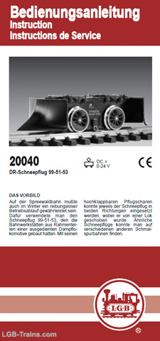 LGB Instruction Manual for 20040 German, English, French