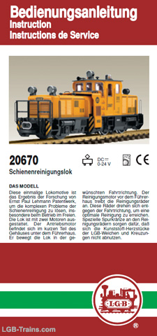 LGB Instruction Manual for 20670 German, English, French