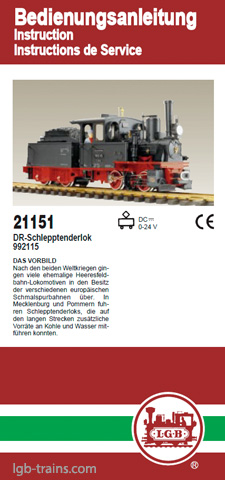 LGB Instruction Manual for 21151 German, English, French