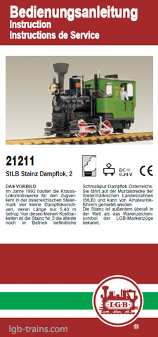 LGB Instruction Manual for 21211 German, English, French