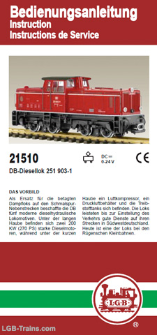 LGB Instruction Manual for 21510 German, English, French
