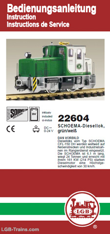 LGB Instruction Manual for 22604 German, English, French
