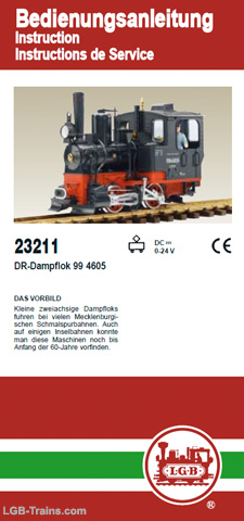 LGB Instruction Manual for 23211 German, English, French
