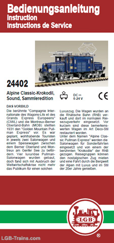LGB Instruction Manual for 24402 German, English, French