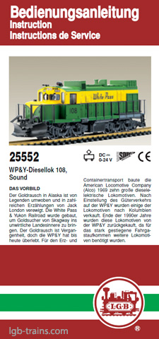 LGB Instruction Manual for 25552 German, English, French