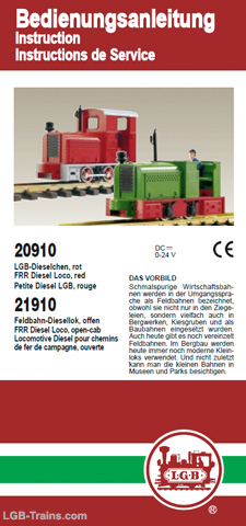 LGB Instruction Manual for 20910 20910 German, English, French