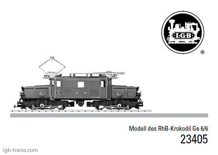 LGB Instruction Manual for 23405 German, English, French