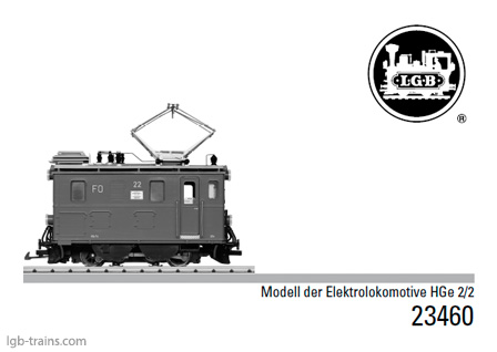 LGB Instruction Manual for 23460 German, English, French