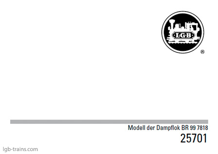 LGB Instruction Manual for 25701 German, English, French