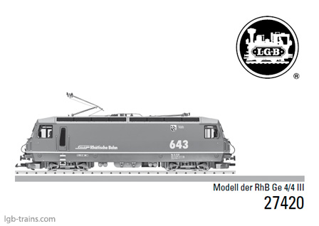 LGB Instruction Manual for 27420 German, English, French