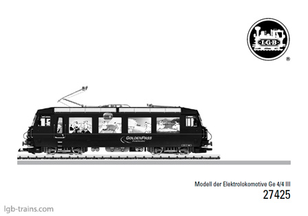 LGB Instruction Manual for 27425 German, English, French