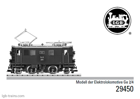 LGB Instruction Manual for 29450 German, English, French